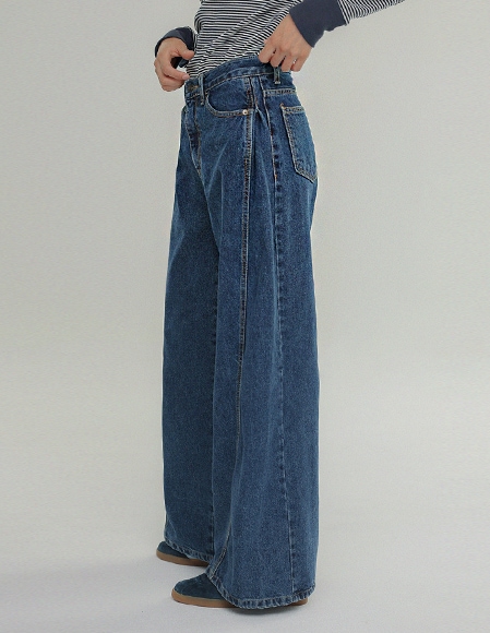 [RR]634バットウィング切開デニムパンツ