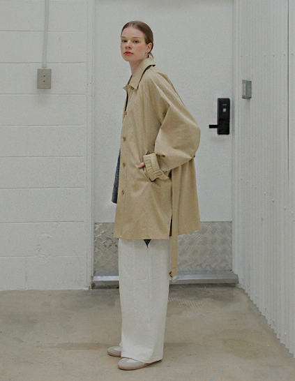 [RR]ベノールハーフトレンチ_バターベージュ