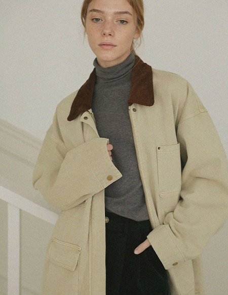 [RR]ピグメントワークジャケット_ウォッシュドベージュ