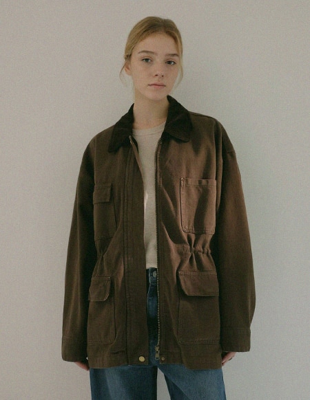 [RR]ピグメントワークジャケット_washed brown