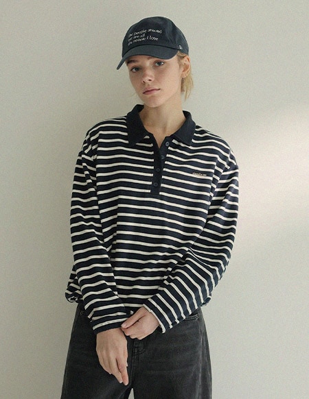 [RR]裾バンディングS/TカラーTシャツ