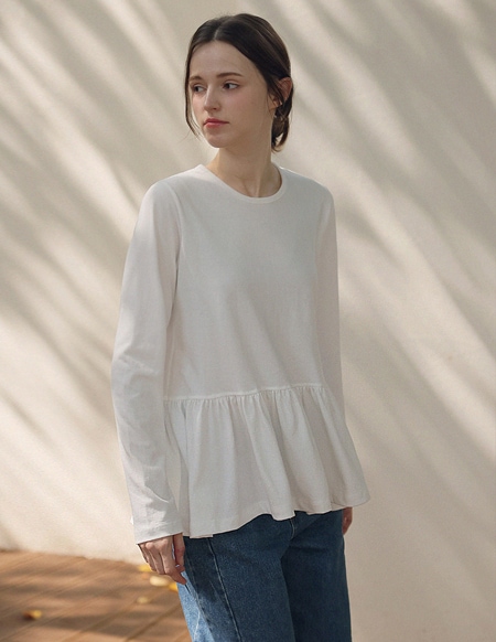 [RR]ローヘムフリルTシャツ