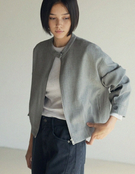 [RR]モダンシティウールブルゾン_city gray