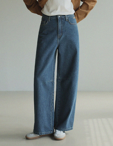 [RR]642レザーラベルデニムパンツ