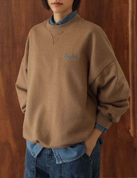 [RR]トゥギャザー刺繍ルーズフィットスウェット