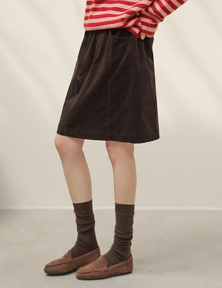 モディーンコーデュロイバンディングスカート