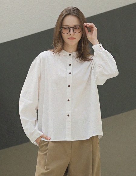 [RR]ウンビーピッチベーシックコットンシャツ