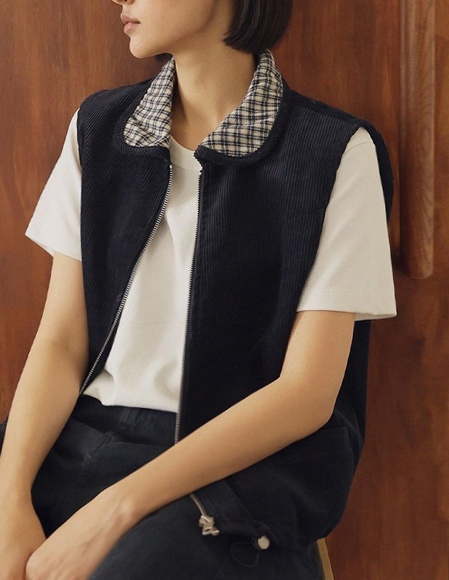 バッキーコーデュロイカラバービーベスト