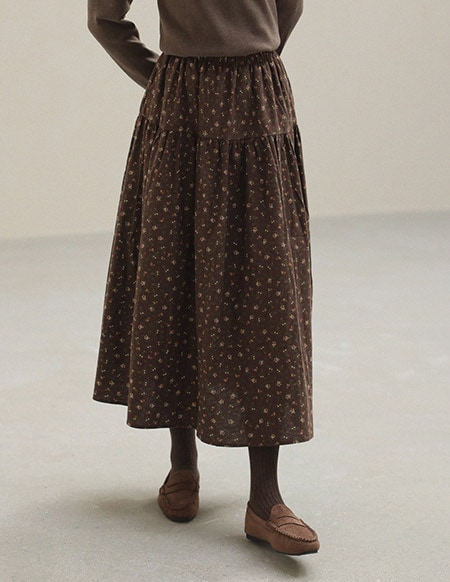 ポールソンフラワーピッチバンディングスカート