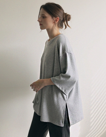 [RR]ソフトルーズフィット起毛トップス