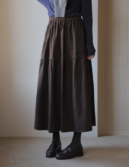 [RR]デルモコーデュロイバンドスカート