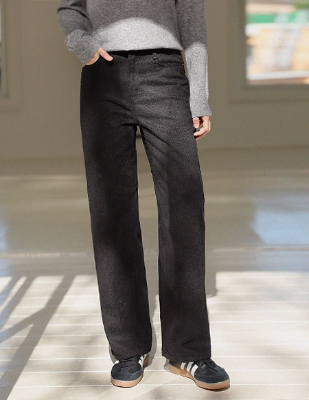 [RR]646ソフトベルベットパンツ_ブラック