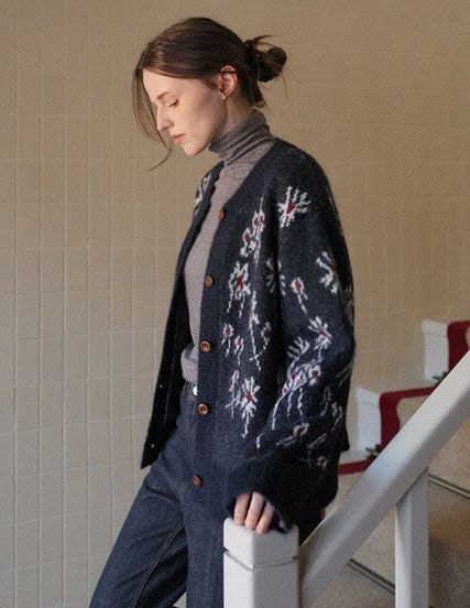 エリットフラワーニットカーディガン