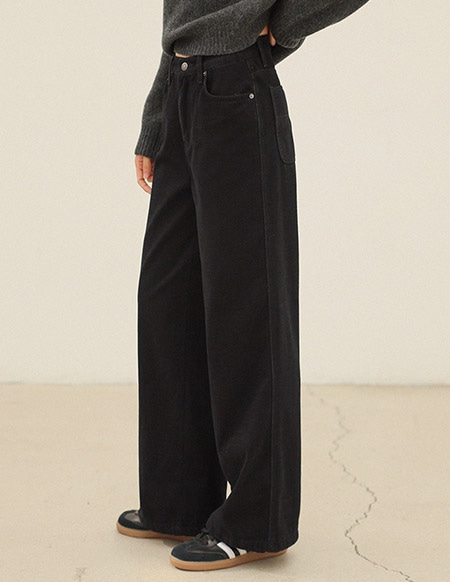 [RR]653 ベロアブルーブラックパンツ