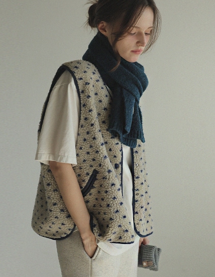 キャッパードットフリースベスト