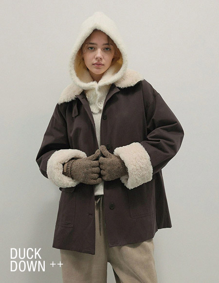 [RR] ロコ・パーカラ ライトダウンブルゾン（ブラウン）