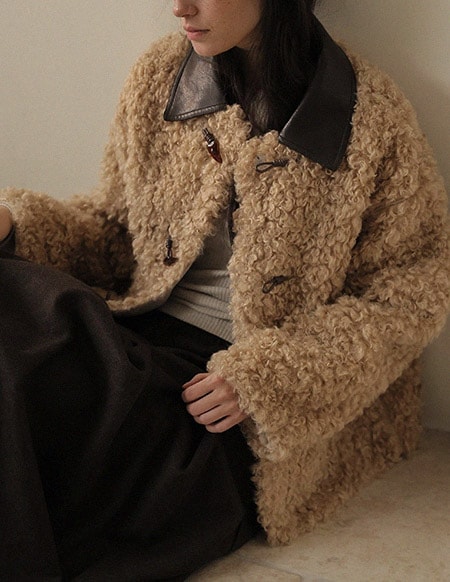 [RR] エルク 配色カラー ブークレジャケット（ベージュ）