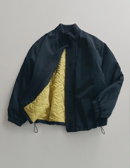 [RR]レレニット配色キルティングジャンパー