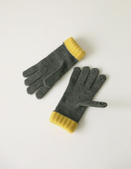 マイリー配色ニット手袋