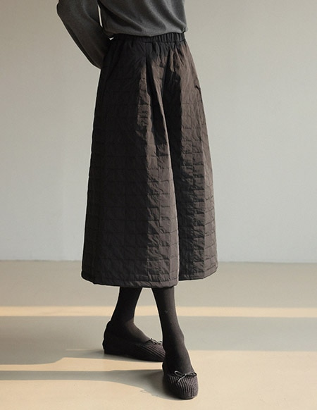 エラキルティングキュロットパンツ