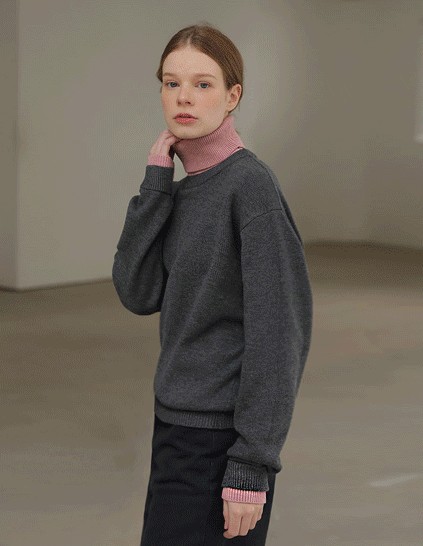 ジェーンズ配色ニットポーラー