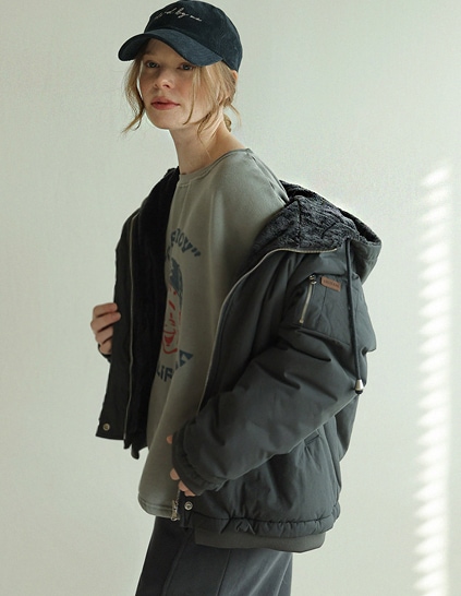 ベックファー裏地付きフード付きジャンパー