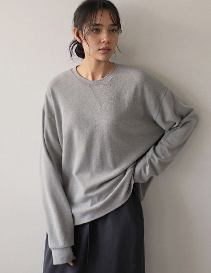 ベイリー ルーズフィット スパン 起毛 Tシャツ