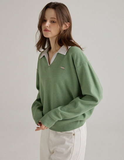 ソフィア コインシャツカラー ニット