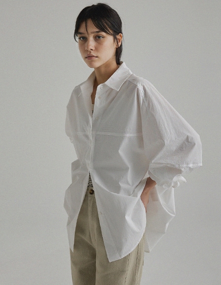 [RR]バクルーズフィットスリットコットンシャツ