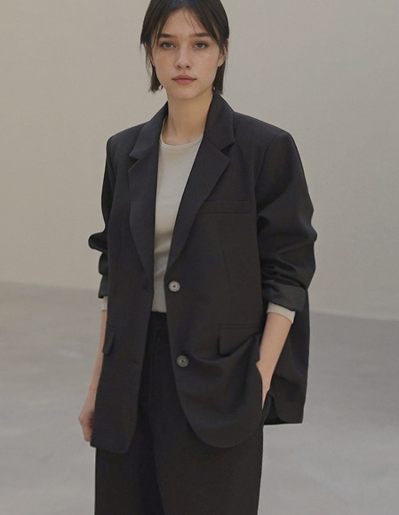 【RR】モイデン ツーボタン ベーシックジャケット（ブラック）