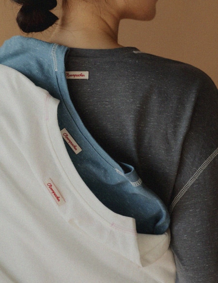 🌈[RR]カバーステッチスラブTシャツ