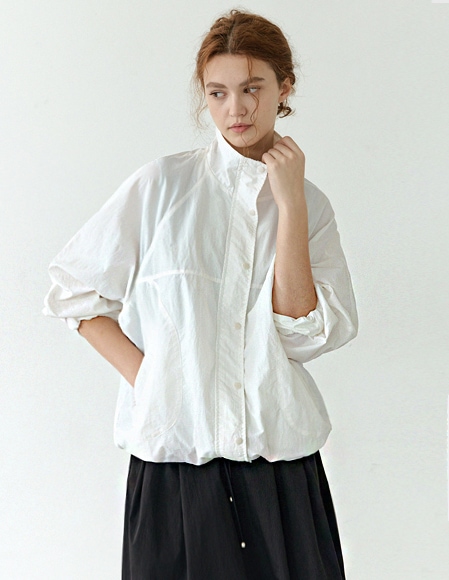 🌈[RR]ブリーズ 切れ目 ウィンド ジャンパー_オフホワイト