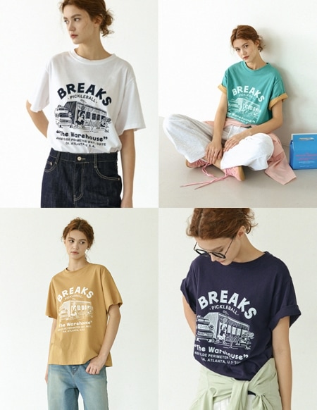 [RR]ウェイソフトグラフィック半袖トップス