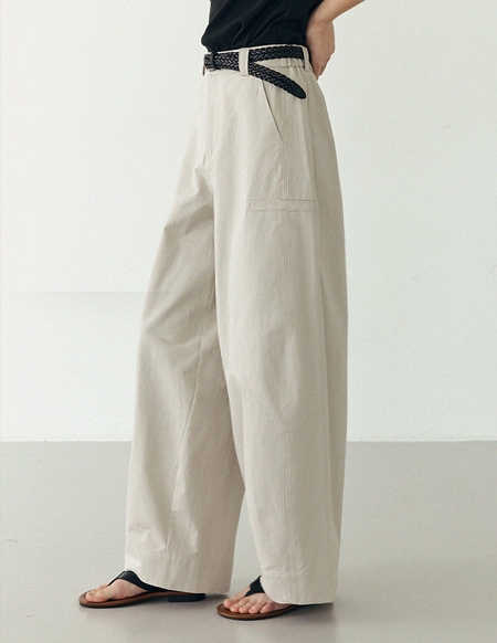 🌈[RR]モネ バックバンド ボリューム レッグ パンツ