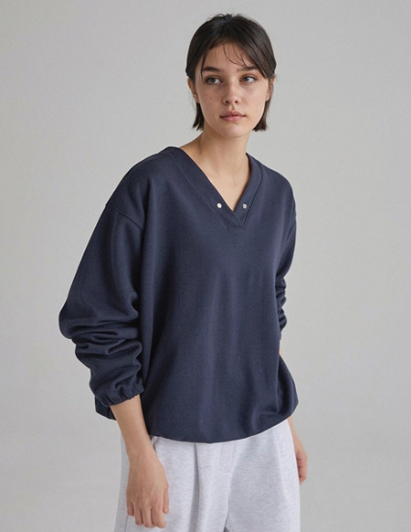 🌈[RR]スナップVネックバンディングトップ