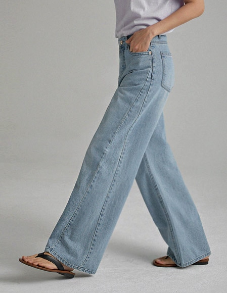 [RR]102-W 斜めカットパンツ_blue