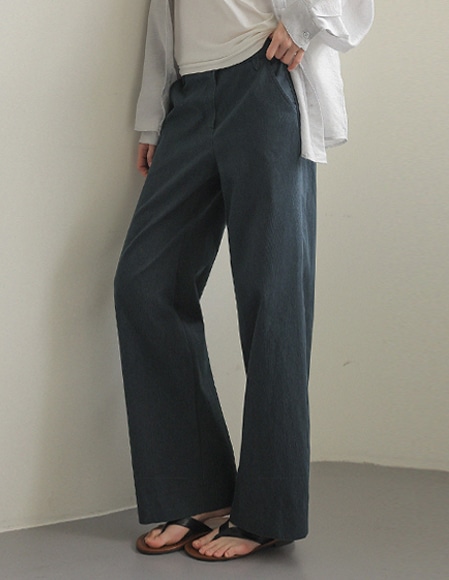 [RR] ココ リブ バックゴムパンツ