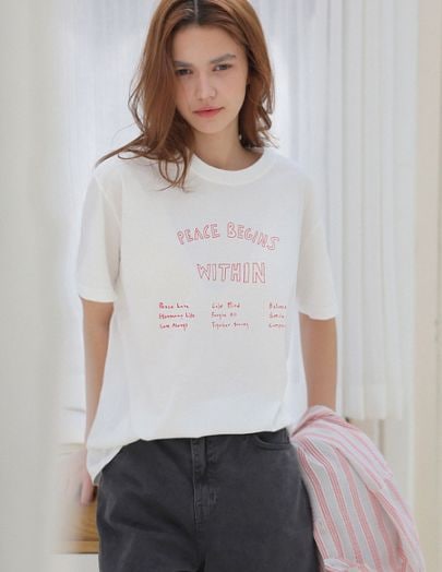 [RR]ハーモニー タイポ 半袖トップス