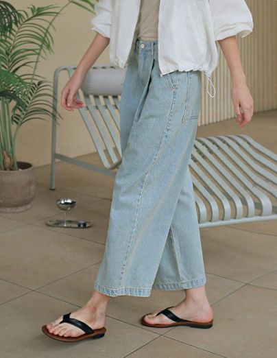 【送料無料】🌈[RR] 401-R リラックスドパンツ（ライトブルー）