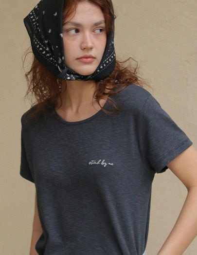 [RR] ポキ スラブ モダール 半袖トップス