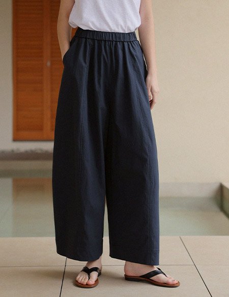 ネニ 切り替え レッグバンディング パンツ