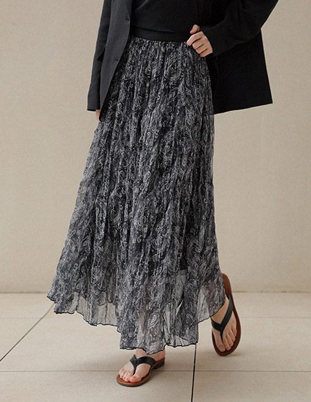 ピピアン ペイズリー プリーツスカート