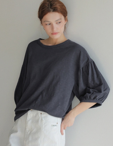 [RR]スワン スラブ シャーリング Tシャツ