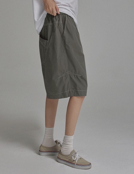 萌えステッチのゴム入りハーフパンツ