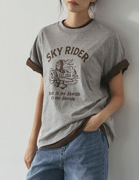 [RR] ライダー グラフィック 半袖トップ