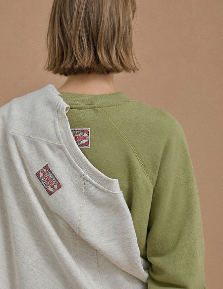 [RR]コパム Vネック ラベル付き クルーネックTシャツ