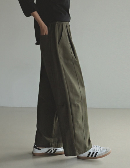 [RR]アンヌ バックゴム入りワイドパンツ
