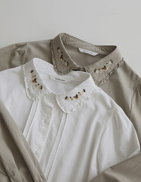 [RR] シモ刺繍ピーチブラウス