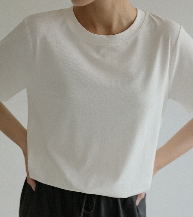 [RR]ジェイモーダルラウンド半袖トップス