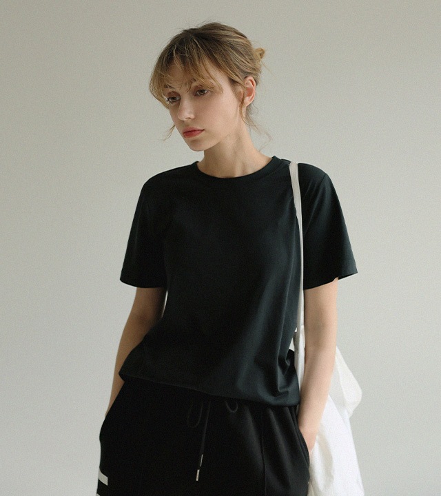 [RR]ジェイモーダルラウンド半袖トップス